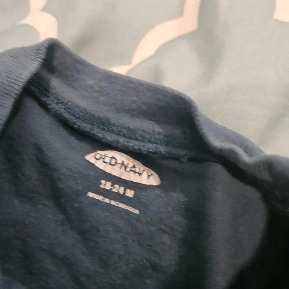 Old Navy Toddler Boys Striped T Shirt Blue Short Sleeve 18-24M